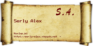 Serly Alex névjegykártya